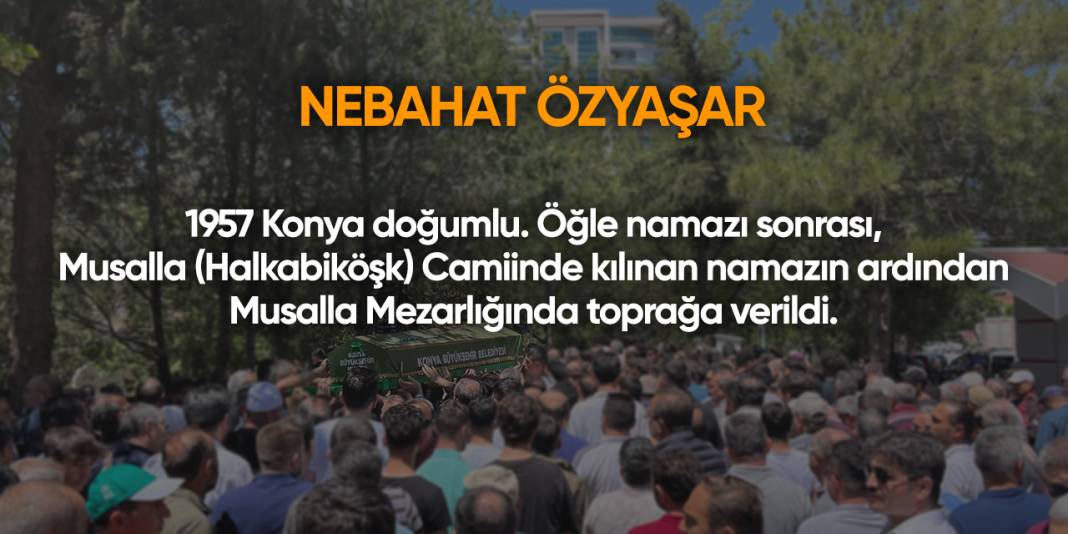 Konya'da bugün vefat edenler | 28 Ocak 2025 2